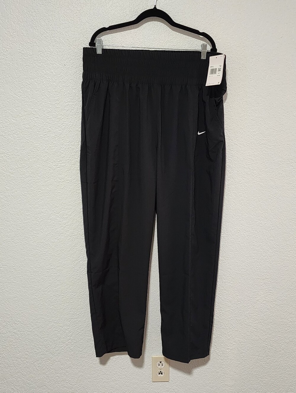 Nike Women Track Training Black Pants Elastic Waist XXL Plus Size NWT